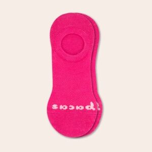NEW Pacas Women's S no-show padded socks hot pink color alpaca wool $10 retail!